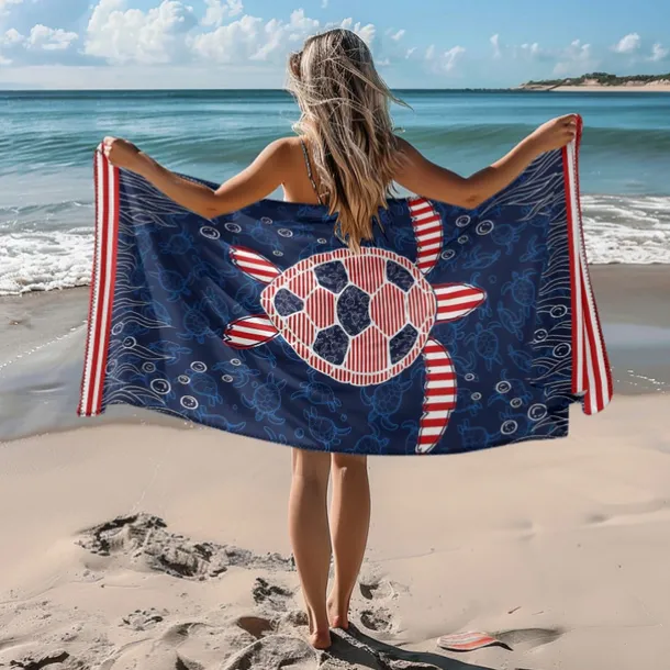 Printed Beach Towel, Lightweight Quick-Dry Sand-Free Beach Blanket, Ideal for Travel, Pool, and Outdoor Use