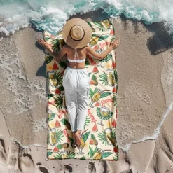 Printed Beach Towel, Lightweight Quick-Dry Sand-Free Beach Blanket, Ideal for Travel, Pool, and Outdoor Use