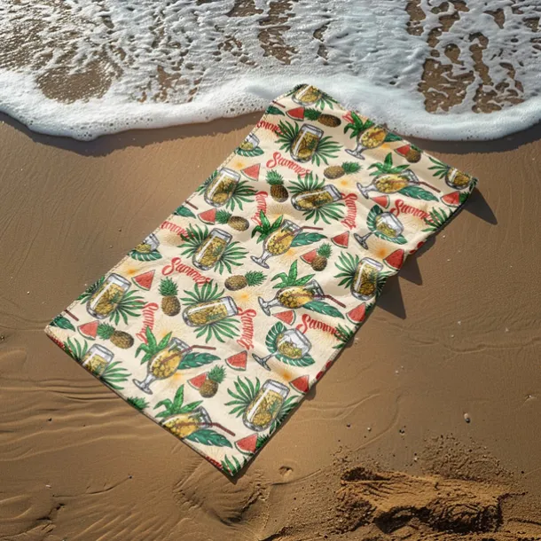 Printed Beach Towel, Lightweight Quick-Dry Sand-Free Beach Blanket, Ideal for Travel, Pool, and Outdoor Use