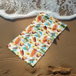 Printed Beach Towel, Lightweight Quick-Dry Sand-Free Beach Blanket, Ideal for Travel, Pool, and Outdoor Use