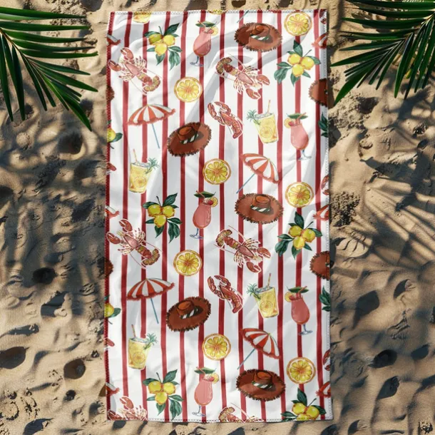 Printed Beach Towel, Lightweight Quick-Dry Sand-Free Beach Blanket, Ideal for Travel, Pool, and Outdoor Use