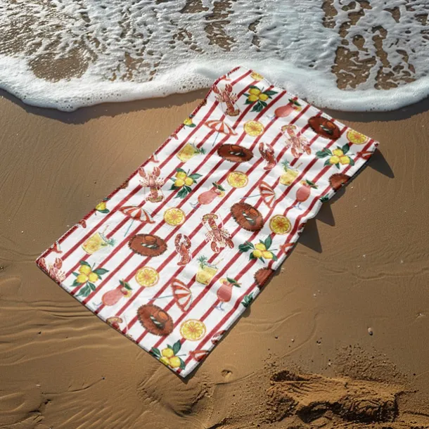 Printed Beach Towel, Lightweight Quick-Dry Sand-Free Beach Blanket, Ideal for Travel, Pool, and Outdoor Use