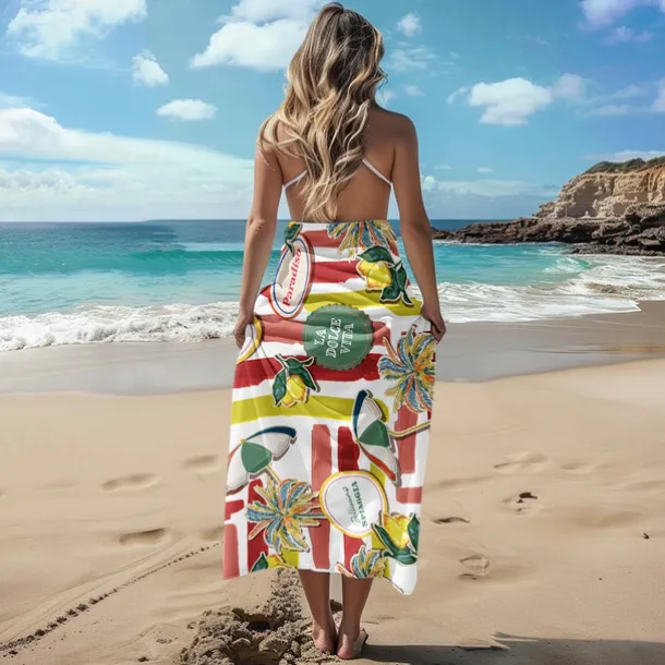 Printed Beach Towel, Lightweight Quick-Dry Sand-Free Beach Blanket, Ideal for Travel, Pool, and Outdoor Use