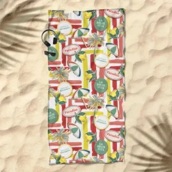 Printed Beach Towel, Lightweight Quick-Dry Sand-Free Beach Blanket, Ideal for Travel, Pool, and Outdoor Use