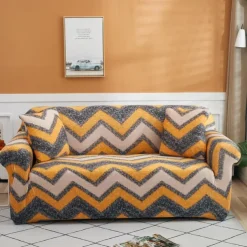Printed Elastic Slipcover for Floral& Geometric Pattern Indoor Use Only