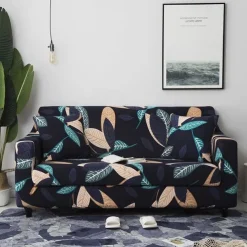Printed Elastic Slipcover for Floral& Geometric Pattern Indoor Use Only