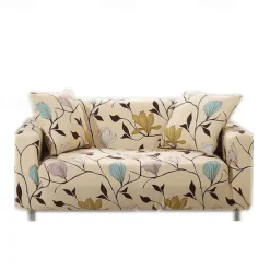 Printed Elastic Slipcover for Floral& Geometric Pattern Indoor Use Only