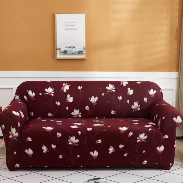 Printed Elastic Slipcover for Floral& Geometric Pattern Indoor Use Only