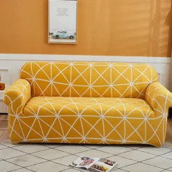 Printed Elastic Slipcover for Floral& Geometric Pattern Indoor Use Only
