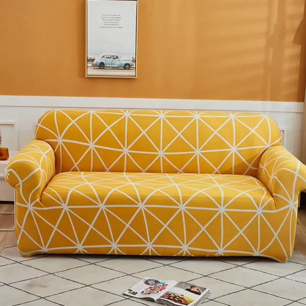 Printed Elastic Slipcover for Floral& Geometric Pattern Indoor Use Only