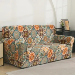 Printed Sofa Cover Elastic Sofa Slipcover L Shaped Couch Cover Furniture Protector For Bedroom Office Living Room Home Decor