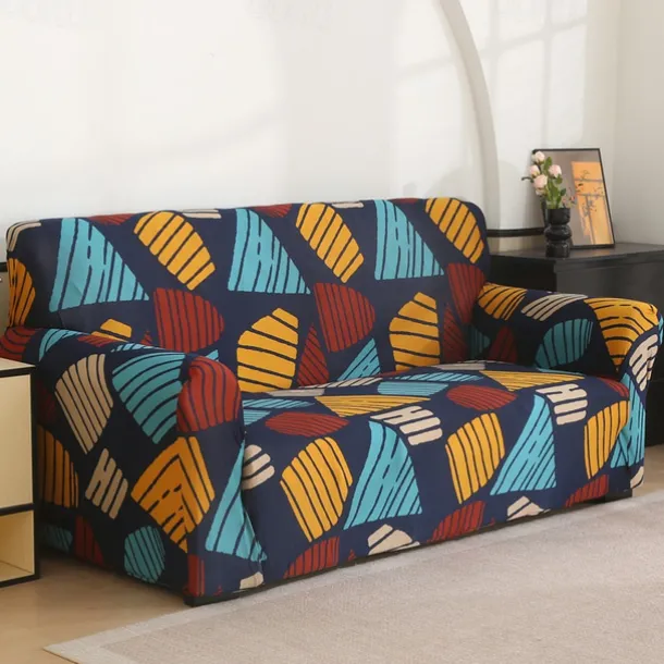 Printed Sofa Cover Elastic Sofa Slipcover L Shaped Couch Cover Furniture Protector For Bedroom Office Living Room Home Decor