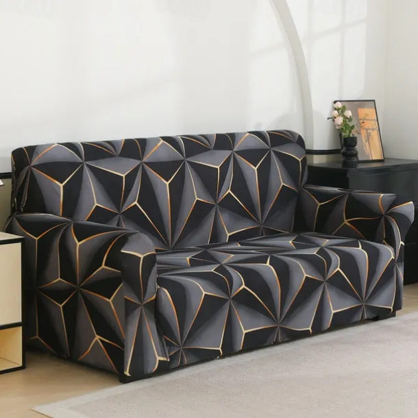 Printed Sofa Cover Elastic Sofa Slipcover L Shaped Couch Cover Furniture Protector For Bedroom Office Living Room Home Decor