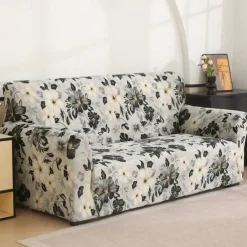 Printed Sofa Cover Elastic Sofa Slipcover L Shaped Couch Cover Furniture Protector For Bedroom Office Living Room Home Decor
