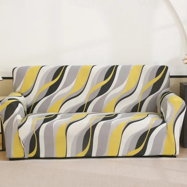 Printed Sofa Cover Elastic Sofa Slipcover L Shaped Couch Cover Furniture Protector For Bedroom Office Living Room Home Decor