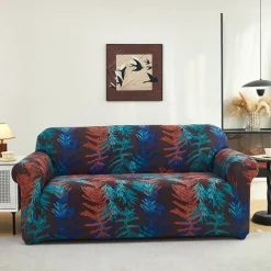 Printed Sofa Cover Elastic Sofa Slipcover L Shaped Couch Cover Furniture Protector For Bedroom Office Living Room Home Decor