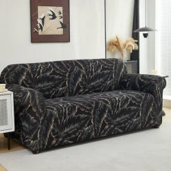 Printed Sofa Cover Elastic Sofa Slipcover L Shaped Couch Cover Furniture Protector For Bedroom Office Living Room Home Decor