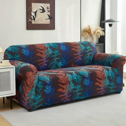 Printed Sofa Cover Elastic Sofa Slipcover L Shaped Couch Cover Furniture Protector For Bedroom Office Living Room Home Decor