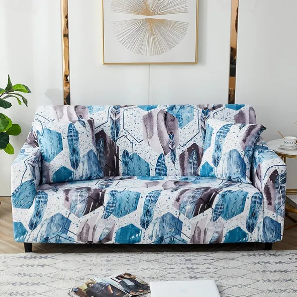 Printed Stretch Jersey Fabric Slipcover for Indoor Use