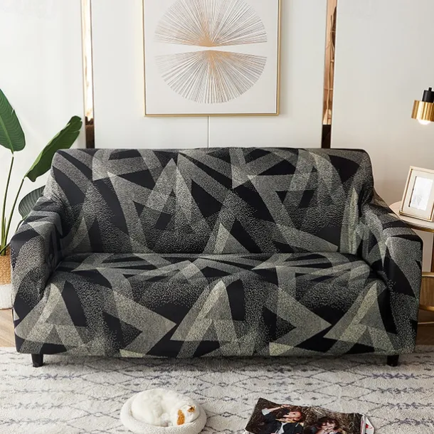 Printed Stretch Jersey Fabric Slipcover for Indoor Use