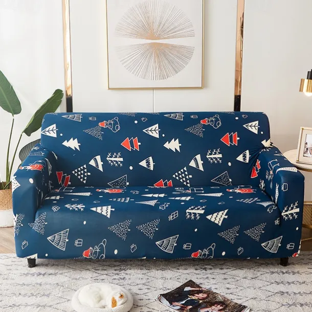 Printed Stretch Jersey Fabric Slipcover for Indoor Use