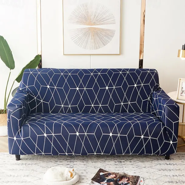 Printed Stretch Jersey Fabric Slipcover for Indoor Use