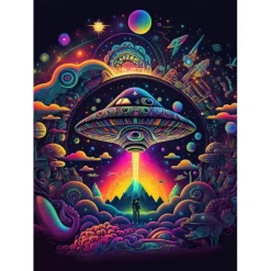 Psychedelic Wall Art Canvas Mushroom Nature Prints and Posters Pictures Decorative Fabric Painting For Living Room Pictures No Frame