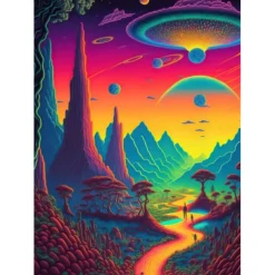 Psychedelic Wall Art Canvas Mushroom Nature Prints and Posters Pictures Decorative Fabric Painting For Living Room Pictures No Frame