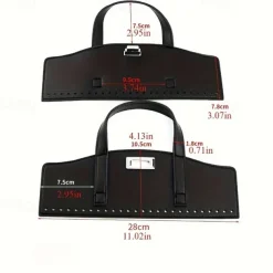 PU Leather DIY Knitting Bag Accessory Set - Handbag Handles and Lock Buckle for Yarn Weaving and Fabric Splicing Crafts