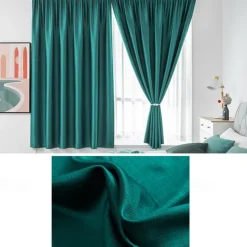 Punch Free Velcro Blackout Curtain for Living Room Bedroom Window Curtain Easy Install Drapes Blinds Kitchen Window(Width*height)