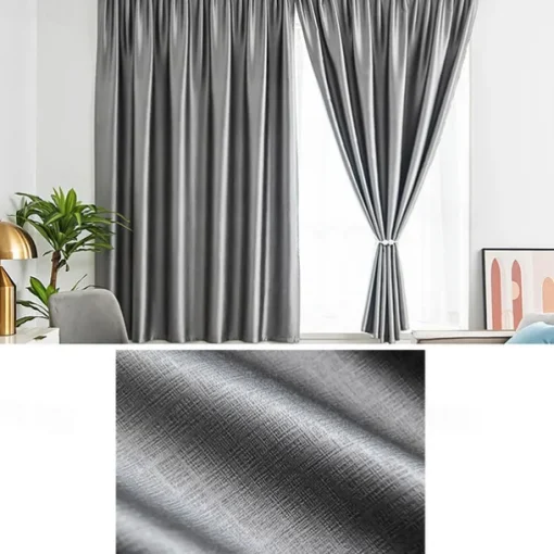 Punch Free Velcro Blackout Curtain for Living Room Bedroom Window Curtain Easy Install Drapes Blinds Kitchen Window(Width*height)