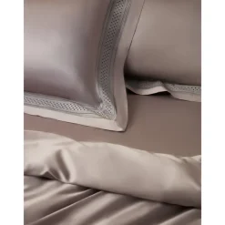 Pure 100% Pima Cotton Duvet Cover 4PCS Set Supima 140-TC Luxury Soft Silkly Sateen Bedding Set 1 Dovet Cover 1 Flat Sheet 2 Pillowcases