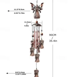 Pure Hand-Made Copper Wind Chimes,Animals Wind Chimes for Outside Clearance Copper Windchimes Outdoors Patio Decor House Warming Gifts Outdoor Wind Chimes Garden Decor for Outside Porch Yard Decoratio