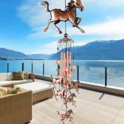 Pure Hand-Made Copper Wind Chimes,Animals Wind Chimes for Outside Clearance Copper Windchimes Outdoors Patio Decor House Warming Gifts Outdoor Wind Chimes Garden Decor for Outside Porch Yard Decoratio