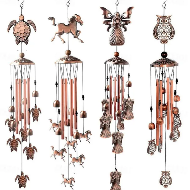 Pure Hand-Made Copper Wind Chimes,Animals Wind Chimes for Outside Clearance Copper Windchimes Outdoors Patio Decor House Warming Gifts Outdoor Wind Chimes Garden Decor for Outside Porch Yard Decoratio