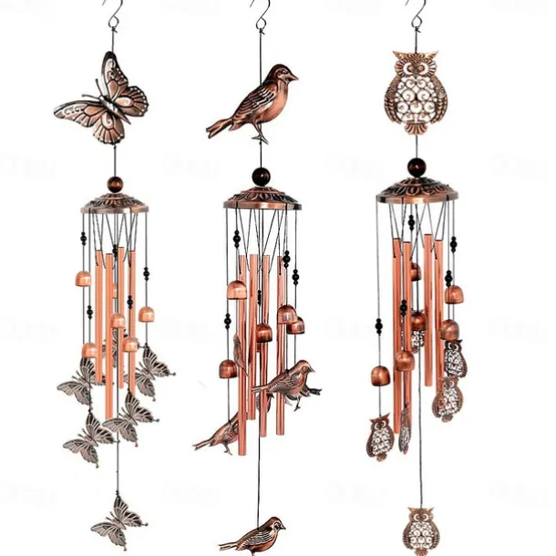 Pure Hand-Made Copper Wind Chimes,Animals Wind Chimes for Outside Clearance Copper Windchimes Outdoors Patio Decor House Warming Gifts Outdoor Wind Chimes Garden Decor for Outside Porch Yard Decoratio