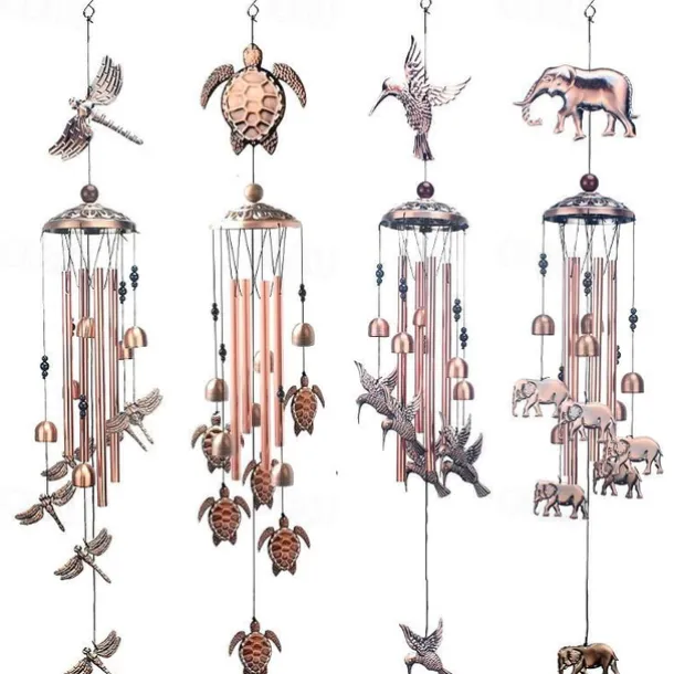 Pure Hand-Made Copper Wind Chimes,Animals Wind Chimes for Outside Clearance Copper Windchimes Outdoors Patio Decor House Warming Gifts Outdoor Wind Chimes Garden Decor for Outside Porch Yard Decoratio