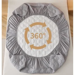 Queen Full King Protective Bed Cover Waterproof Mattress Protector Quilted Fitted Mattress Pad Bed Protector Mattress Cover with Elastic Band Thickened Urine-Proof