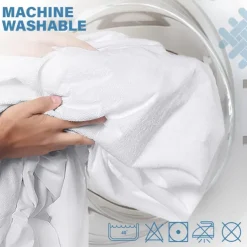 Queen Full King Protective Bed Cover Waterproof Mattress Protector Fitted Sheet Bed Protector Mattress Cover Smooth Top Breathable Skin Friendly Noiseless