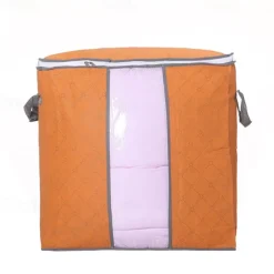 Quilt Storage Bag Moisture & Dust Proof Closet Organizer Non-Woven Blanket Pillow Storage Large Mobile Clothe Visible Bag