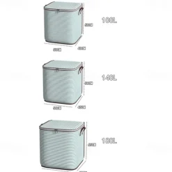 Quilt Storage Box With Handlr, Large Capacity Moving Packing Bag With Zipper, Luggage Bag, Household Quilt Organizer Bag, Clothes Clothing Quilt Packing Finishing Bag For Wardrobe Organizer