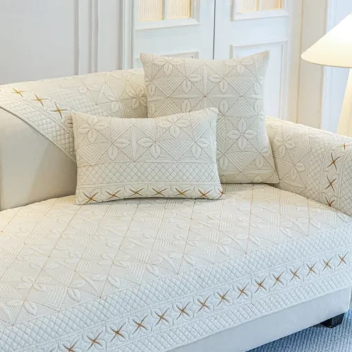 Quilted Sofa Slipcover Sofa Seat Cover Sectional Couch Covers,Furniture Protector Anti-Slip Couch Covers for Dogs Cats Kids(Sold by Piece/Not All Set)