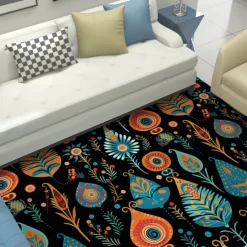 Quilting Art Dots Area Rug Kitchen Mat Non-Slip Oil Proof Floor Mat Livingroom Rug Indoor Outdoor Mat Bedroom Decor Bathroom Mat Entrance Rug Door Mat