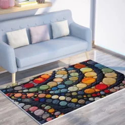 Quilting Art Dots Area Rug Kitchen Mat Non-Slip Oil Proof Floor Mat Livingroom Rug Indoor Outdoor Mat Bedroom Decor Bathroom Mat Entrance Rug Door Mat