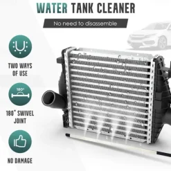 Radiator Cleaning Wand, Upgraded Efficient No-Removal Cleaning Tool for Tight Crevices, High Pressure Radiator Flush and Cleaner Tool with Quick Coupler, Fit for Cars Truck