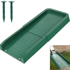 Rain Gutter Downspout Splash Block with 2 Ground Spikes 1pc Drain Extender