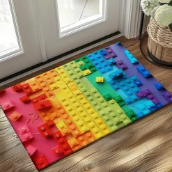 Rainbow Bricks Doormat Floor Mats Washable Rugs Kitchen Mat Non-Slip Oil Proof Rug Indoor Outdoor Mat Bedroom Decor Bathroom Mat Entrance Rug