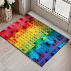 Rainbow Bricks Doormat Floor Mats Washable Rugs Kitchen Mat Non-Slip Oil Proof Rug Indoor Outdoor Mat Bedroom Decor Bathroom Mat Entrance Rug