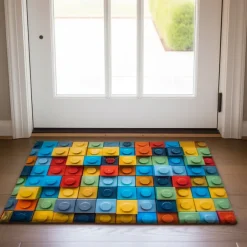 Rainbow Bricks Doormat Floor Mats Washable Rugs Kitchen Mat Non-Slip Oil Proof Rug Indoor Outdoor Mat Bedroom Decor Bathroom Mat Entrance Rug
