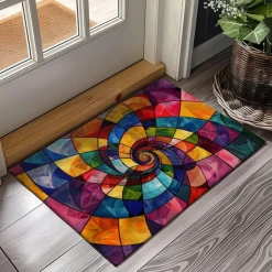Rainbow Painting Doormat Floor Mats Washable Rugs Kitchen Mat Non-Slip Oil Proof Rug Indoor Outdoor Mat Bedroom Decor Bathroom Mat Entrance Rug